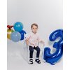 Navy Blue 3 Balloon, Number Balloon 40 Inch, 3rd Three Year Old Birthday Deco, Blue Party Supplies for Party Decorations, Number 3 Balloon