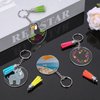 Acrylic Keychain Blanks, Shynek 100Pcs Key Chain Hardware Supplies for Craft Set with Acrylic Blanks, Key Rings, Tassels and Jump Rings for Vinyl Projects, DIY Keychain Supplies