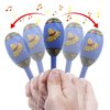 JOYIN 12 Mini Wooden Fiesta Maracas 6 Designs Noisemaker for Mexican Fiesta, Cinco De Mayo Party Favors, Musical Fun, Birthday Parties, Luau Party, Carnivals, Taco Tuesday Event