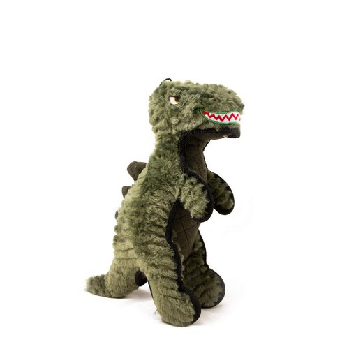 SteelDog Ruffian T Rex Dinosaur Dog Toy Premium Tough Plush with Tennis Ball