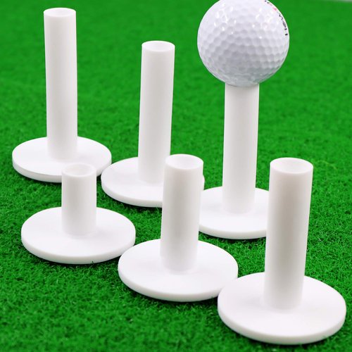 CHAMPKEY Premium Rubber Golf Tees | Excellent Durability and Stability Rubber Tees | Perfect for Golf Hitting Mats and Outdoor Training