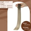 Full Shine Ombre Injected Tape in Hair Extensions Blonde and Brown Balayage Machine Virgin Tape in Extensions Human Hair 22Inch Seamless Injection Tape in Human Hair Extensions 25Gram 10Pcs