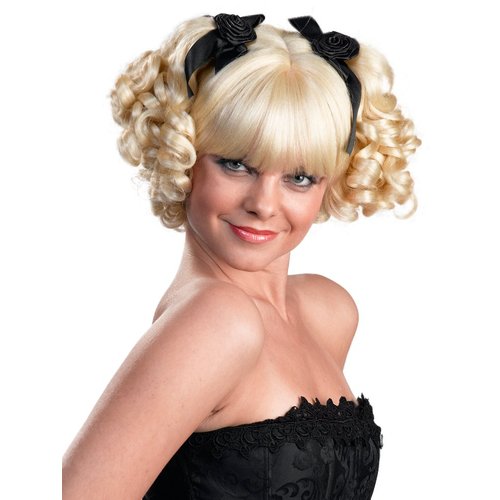 Ringlet Curly Pigtails color Blonde - Bo Peep Wig Curls Anime Sims Goth Fairytale Ribbons Hair Womens Cosplay Peluca Bundle MaxWigs Costume Wig Care Guide