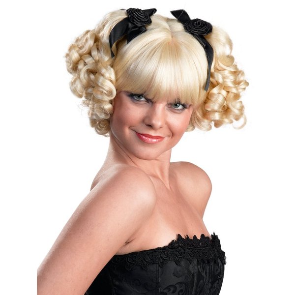 Ringlet Curly Pigtails color Blonde - Bo Peep Wig Curls Anime Sims Goth Fairytale Ribbons Hair Womens Cosplay Peluca Bundle MaxWigs Costume Wig Care Guide