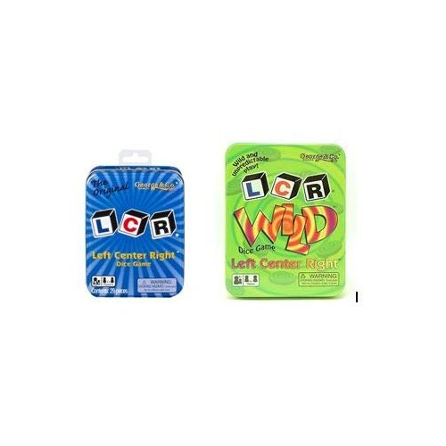 2 Pack, LCR Original in a Blue Tin & LCR Wild in a Green Tin Dice Game