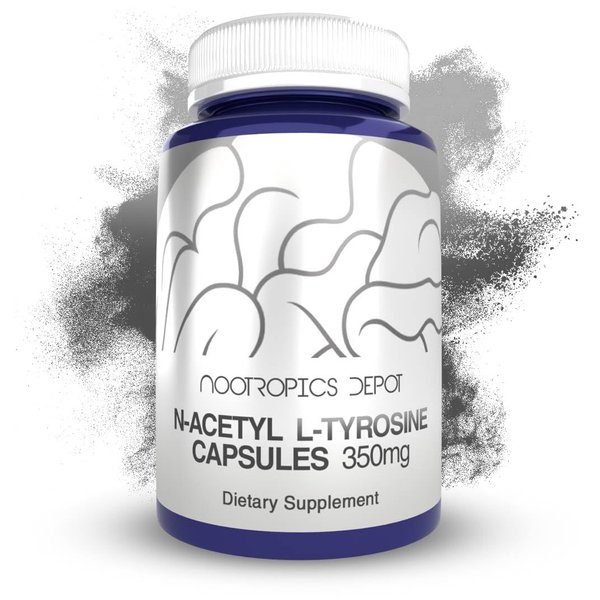 Nootropics Depot N-Acetyl L-Tyrosine Capsules | 350mg | 240 Count | NALT | Amino Acid Supplement | Natural Supplement | Supports Memory, Learning, Focus, Healthy Stress Levels