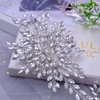 ULAPAN Bridal Headpiece Rhinestone Wedding Hair Comb Crystal Hair Accessories，Bridal Bridesmaid Flower Girls Headpieces for Women (silver)