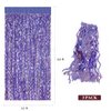 Purple Foil Fringe Curtains Party Decorations - CYLMFC 3 Pack 3.3 ft x 6.6 ft Foil Party Curtain for Hallowee Christmas Graduation Decor