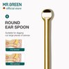 MR.GREEN Ear Wax Removal Ear Cleaner Double End Earwax Remover 360° Cleaning Three Ring Ear Pick Stainless Steel Ear Care Tools (Golden)