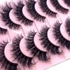Generic False Eyelashes Set, 4, 5 and 10 pieces, Mink Style, Long Lasting, foxy eye, curl C (C4), Black