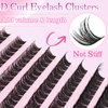 SLSXNL Natural Wispy Lash Clusters 9-14MM D Curl Cluster Eyelash Extensions Soft Eyelash Clusters,9mm 10mm 12mm 14mm False Eyelashes 120pcs Lash Clusters