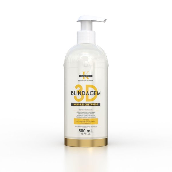 Kerastinni | Blindagem 3D Nano Reconstructor Hair Mask | 500ml / 16.9 fl.oz.