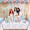 XJLANTTE 2Pcs Gender Reveal Tablecloth - Boy or Girl Table Decorations Rectangular Pink and Blue Table Cover for Baby Shower Decorations, Gender Reveal Boy or Girl Party Supplies, 51 x 86.6 Inch
