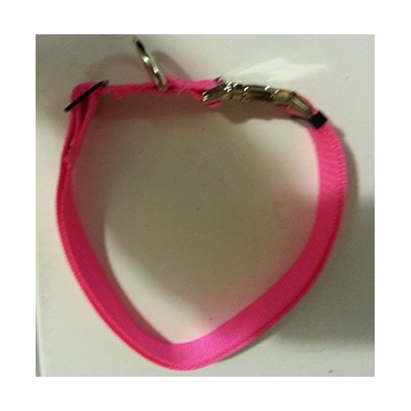 Carter Pet Supply Adjustable 1.5 Webbing Collar Bull Dog Tough USA Made Metal Side Release Buckle (Medium fits 19 to 30", Pink)