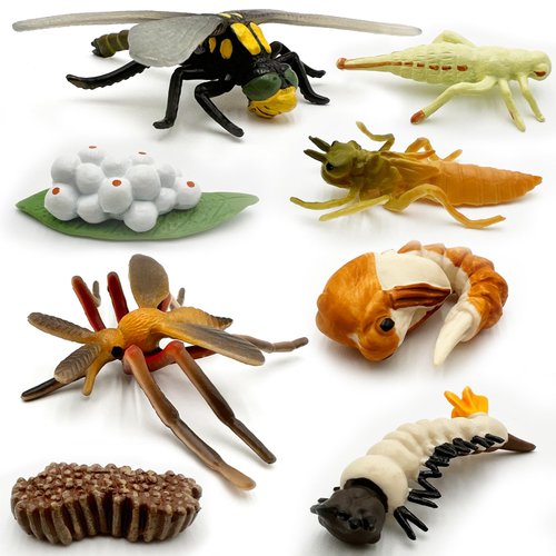 Gemini & Genius Life Cycle of Mosquito and Dragonfly Figurines, Insect Growth Diary Action Figures, Super Fun for Learning Gifts, Party Favors, Treasure Box Prizes, Goodie Bag Fillers, Family Fun