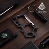 Carabiner Keychain Stainless Steel Multitool - 11 in 1 Tactical Keychain - Glass Breaker,Bottle Opener, Wrench, Screw Drivers, Key Clip, EDC Keychain for Men