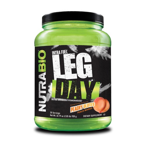 NutraBio Leg Day Intra Carb Supplement – Advanced Carbohydrate Complex – Amino Acid EAA/BCAA Formula – Electrolyte Blend for Recovery and Performance, Peach Mango, 20 Servings