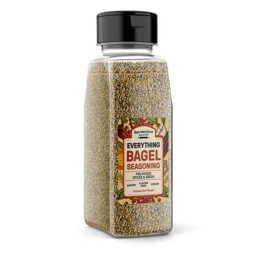 Everything Bagel Seasoning Add Texture & Flavor to Any Recipe, Mix of Sesame Seeds, Garlic, Onion & Salt, Convenient Shaker Bottle (20 Ounce)