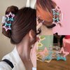 OTEEGX 3PCS Cute Y2K Hair Clips Star Plastic Claw Hair Clips for Women Kawaii Vintage Y2K Hair Accessories 2000s Fashion