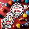 Suhelkit Race Car 2nd Birthday Party Decorations Tableware - Red Two Fast Birthday Decorations Party Supplies, Paper Plate, Cup, Napkin, Fork, Two Fast Two Curious Birthday Decorations Kids | Serve 24