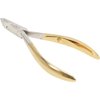 ForPro Professional Collection Cuticle Nipper Gold Hard Steel 1/2 Jaw, 100188