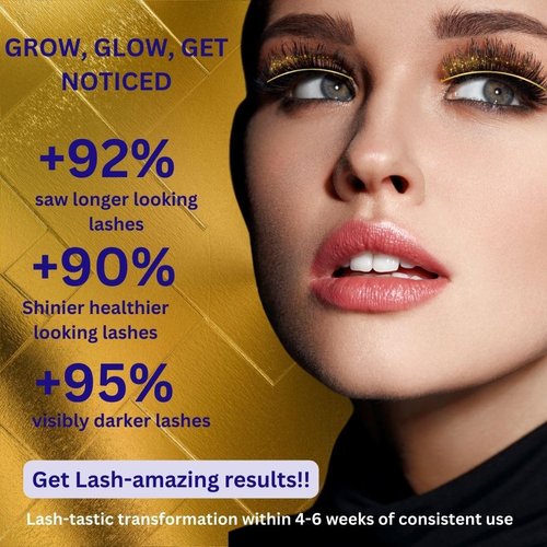 OHaai Premium Eyelash Growth Serum, Organic Lash Serum, Lash Serum for Eyelash Growth, Eye Lash Serum Growth for Longer, Thicker and Darker Lashes, Lash Enhancing Serum,0.1 Fl. Oz. (3ml)