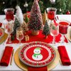 AIBIIN 80 pcs Christmas Paper Plates 9 Inch Christmas Disposable Plates Santa Christmas Party Decorations Plates Christmas Dinnerware Set Xmas Christmas Dinner Plates Holiday Party Supplies