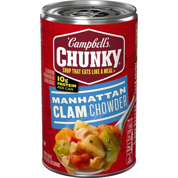 Campbell's Chunky Soup, Manhattan Clam Chowder, 18.8 oz Can