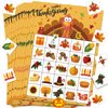 Happy Storm Thanksgiving Crafts for Kids, Thanksgiving Bingo Cards 24 Players Thanksgiving Games Party Favors for Kids Friendsgiving Activities Supplies Gifts for Kids