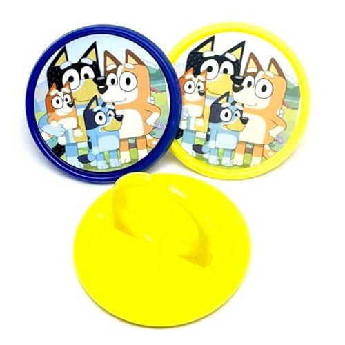 Bluey Party Supplies Cupcake Toppers Birthday Cake Decorations Party Favors - Package of 16 rings from Blue Fox Baking G58