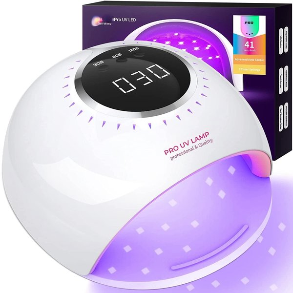 82W UV Nail Lamp, 41 LED Beads Quick Curing UV Light for Gel Nails Dryer with Auto Sensor,3 Timers & LCD Display Professional UV Led Nail Lamp, Salon-Quality Gel Nail Polish Dryer for Home Parties
