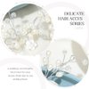 Yean Pearl Wedding headband Silver Flower Bridal Hair Accessories Leaf Hair Piece for Women and Girls