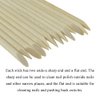 HAHIYO 7 inches 70PCs Natural Wood Double-Ended Cuticle Pusher Stick - Super Long Orange Wood Stick for Nail Care, Manicure, and Pedicure - Effective Nail Cuticle Remover and Cleaning Tool Set