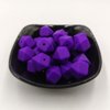 50pcs Classic Purple Color 14mm Silicone Hexagon Pearl Beads Silicone Geometry Spacer Beads for DIY Beading Mom Jewelry Necklace Making