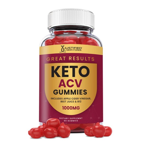 Justified Laboratories Great Results Keto ACV Gummies 1000MG with Pomegranate Juice Beet Root B12 60 Gummys