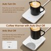 Misby Mug Warmer, Coffee Cup Warmer with Auto Shut Off Coffee Warmer for Desk Use, Electric Coffee Mug Warmer Keep Coffee, Beverage, Milk, Tea and Hot Chocolate Warm (White)