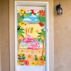 Rtteri Aloha Party Decorations Hawaiian Door Cover Sign Summer Luau Beach Supplies Party Door Banner Tropical Tiki Party Backdrop for Hawaiian Party Yard Birthday Accessory