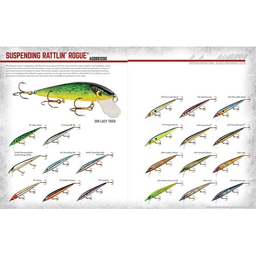 Smithwick Lures Suspending Rattlin' Rogue Minnow-Style Jerkbait Crankbait Fishing Lure, Freshwater Fishing Gear and Accessories, 4.5", 3/8 oz, Crackle Clown