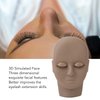 Lash Mannequin Head, Lash Practice Kit Makeup Eyelash Extension Practice Doll Head with 3 Pairs Removable Eyelids Double Layer Lashes Replaced Eyelids Training Mannequin Head