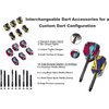 SHOT TAKER CO. EST. 2017 6pc Steel Tip Darts Set - Professional Darts Steel Tip for Dartboard - includes Barrels + Plastic/Aluminum Shafts + O'Rings + Flights + Sharpener + Wrench (23g-GMC P-10418)