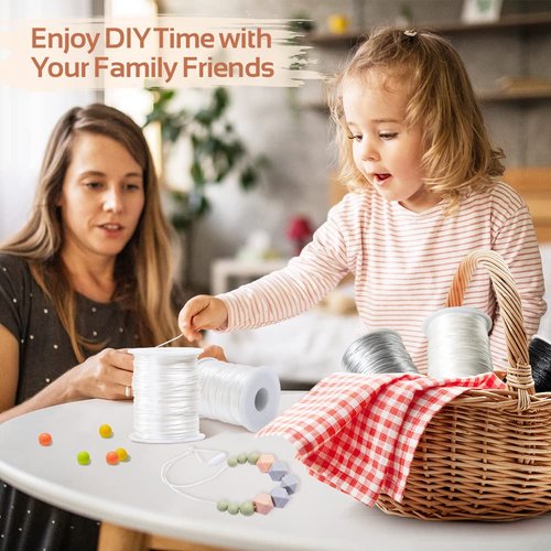 Promise Babe Black Satin Rattail Cord for Baby Teething Necklace 75m DIY Teether Craft Supplies Line