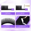 NAGARAKU Eyelash Extensions 0.07mm D curl 7-15mm Mix Tray Individual Lashes Classic Matte Black Faux Mink 16 Rows Professional Beauty Salon Supplies