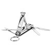 Portable Nail Clippers,Medical Grade Stainless Steel Foldable Nail Cutter with Leather Case, Ultra Slim Travel Design