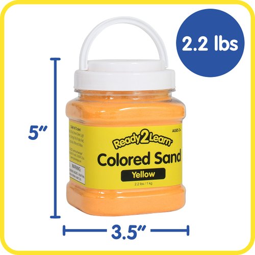 READY 2 LEARN Colored Sand - Golden Yellow - 2.2 lbs - Play Sand for Kids - Perfect for Wedding Unity Ceremonies, Crafts, Sensory Bins and Vase Filler