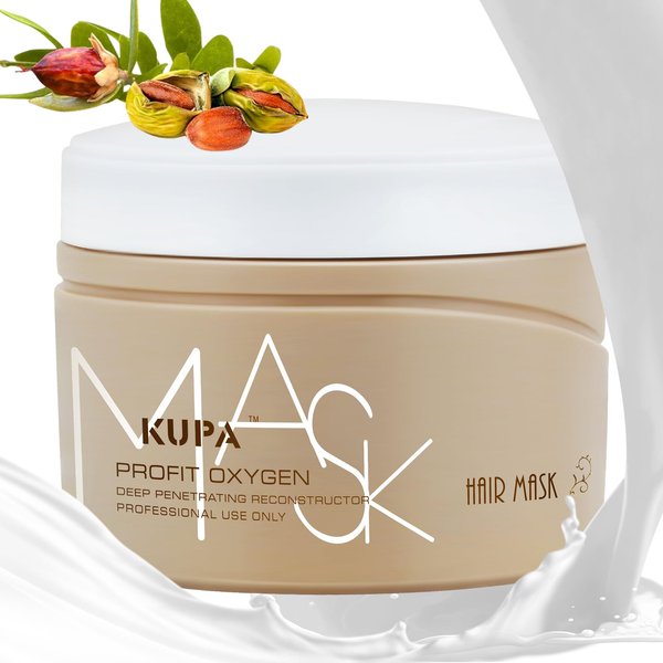 500ML Milk Deep Repairing Conditioning Hair Mask, Smooth Hair Masque Add Shiny - Professional Salon Sulfate Free Treatment Hair Mask Cream for Frizzy ,Damaged, Dry Hair,Infused Jojoba Butter Extract