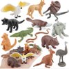 OUKEYI North American Animal Set 12PCS Mini Australian Wildlife Statue Toys Wildlife Zoo Jungle Forest Animal Statue Cake Top Kangaroo Koala Cockatoo North American Children's Animal Toys
