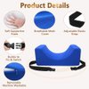 Wheelchair Headrest Head Neck Support Chair Attachment Positioner Lightweight Backrest Pillow Accessories for Adults Single Sofa Recliner High Back Reclining Geri Cushion Wheelchairs (Blue)