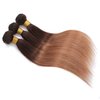 10A Ombre Human Hair Bundles Straight Bundles Brazilian 100% Unprocessed Virgin Remy Hair Bundles Straight Ombre Hair 2 Tone Black to Honey Brown Human Hair Extensions (T4/30, 18 20 22)