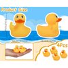 DS. DISTINCTIVE STYLE Middle Finger Rubber Ducks 4 Pieces Yellow Rubber Duck 2.16 Inch Funny Car Ornaments Duck for Car Dashboard Decoration, Computer Monitor Decor