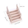 Angoily Mini Doll House Ladder Miniature Dollhouse Staircase 1 12 Scale Wooden Handrail Steps Model for Fairy Garden Mini House Furniture Micro Landscape Decorations Tiny Staircase Model